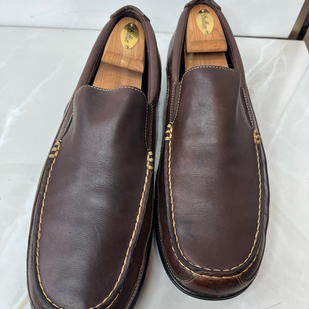 COLE HAAN Tucker Venetian Loafer Leather Brown Men Shoes Size 11.5 M Slip On - Picture 4 of 14